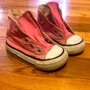 Pink High Top Converse Size 4 Toddler